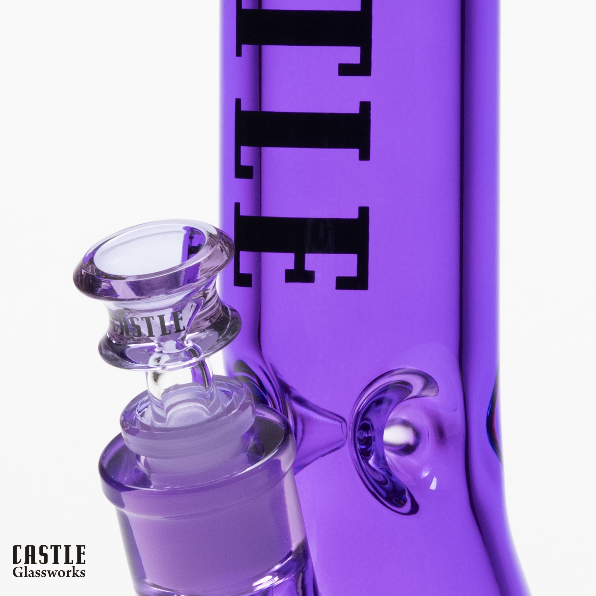 14" Electroplated Beaker Bong – 7mm Heavy Duty Glass