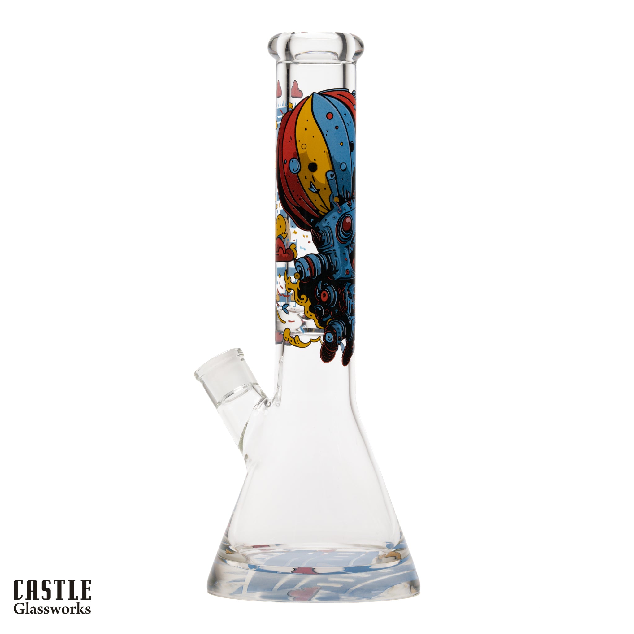 14-Inch Retro Robot Beaker Bong – 9mm Thick Glass