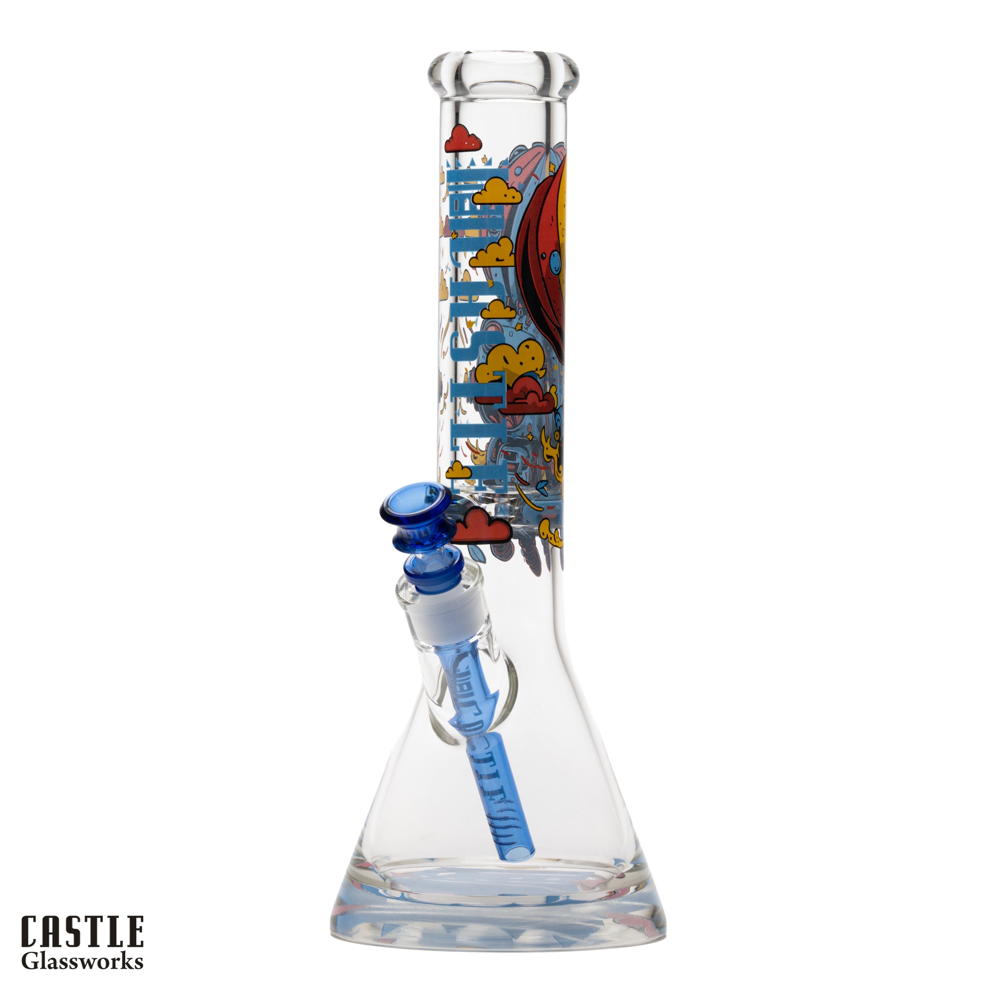 14-Inch Retro Robot Beaker Bong – 9mm Thick Glass