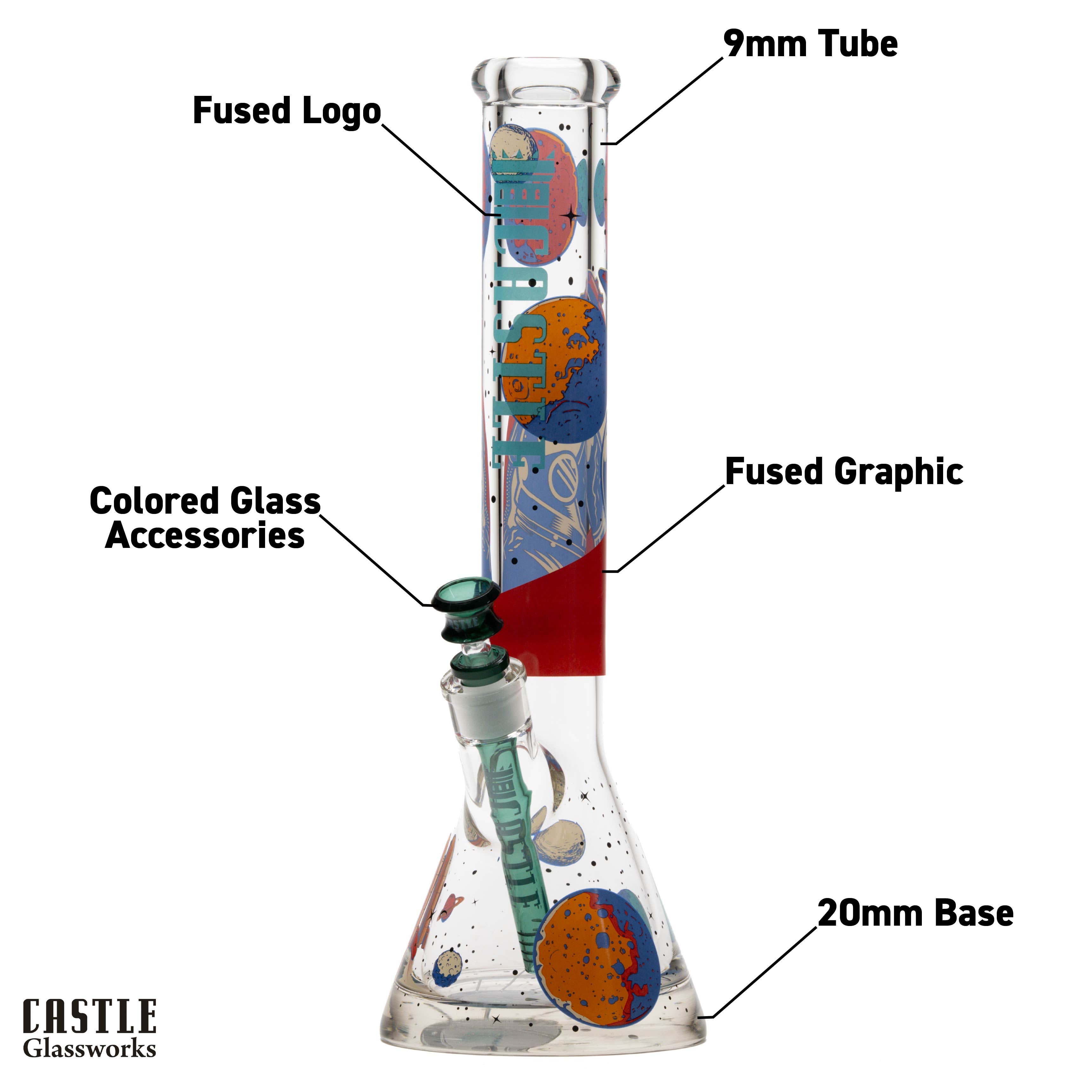 Space Case 16-Inch 9mm Beaker Bong