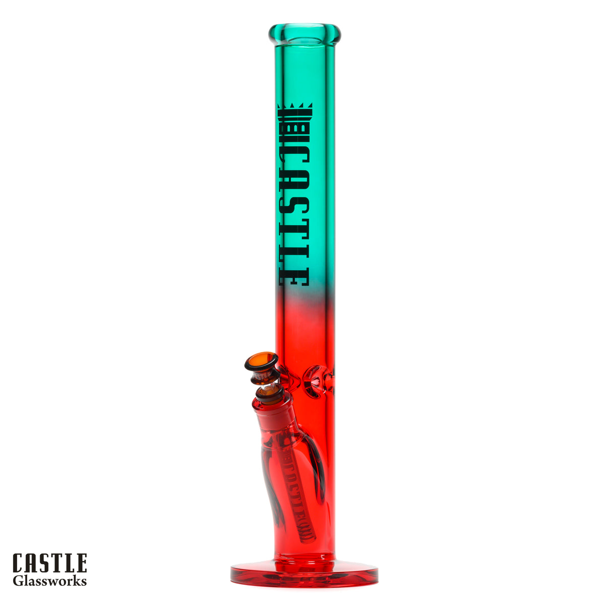 18" Straight Tube Ombre Bong – 9mm Thick Glass