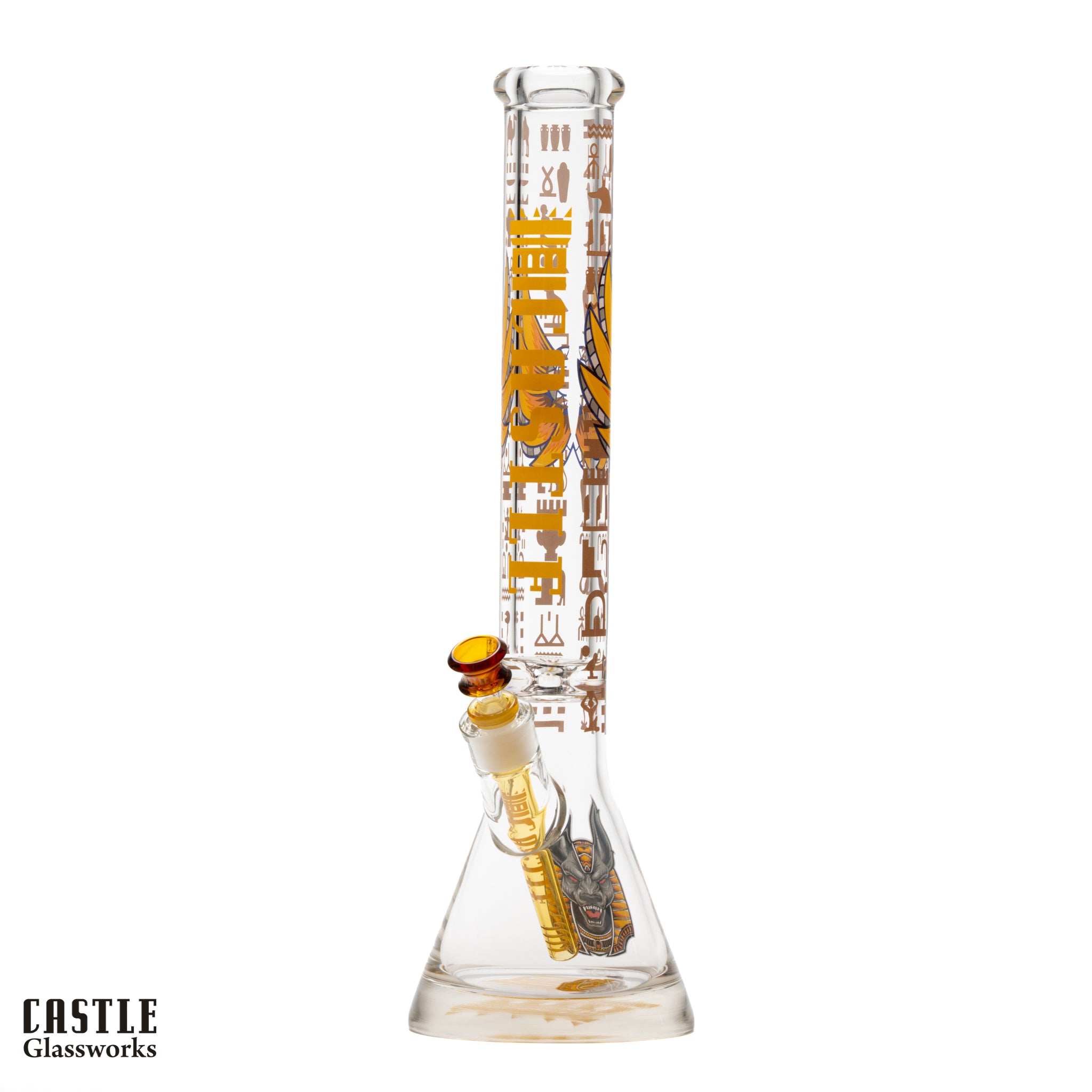 18" Anubis Beaker Bong - 9mm Thick Glass