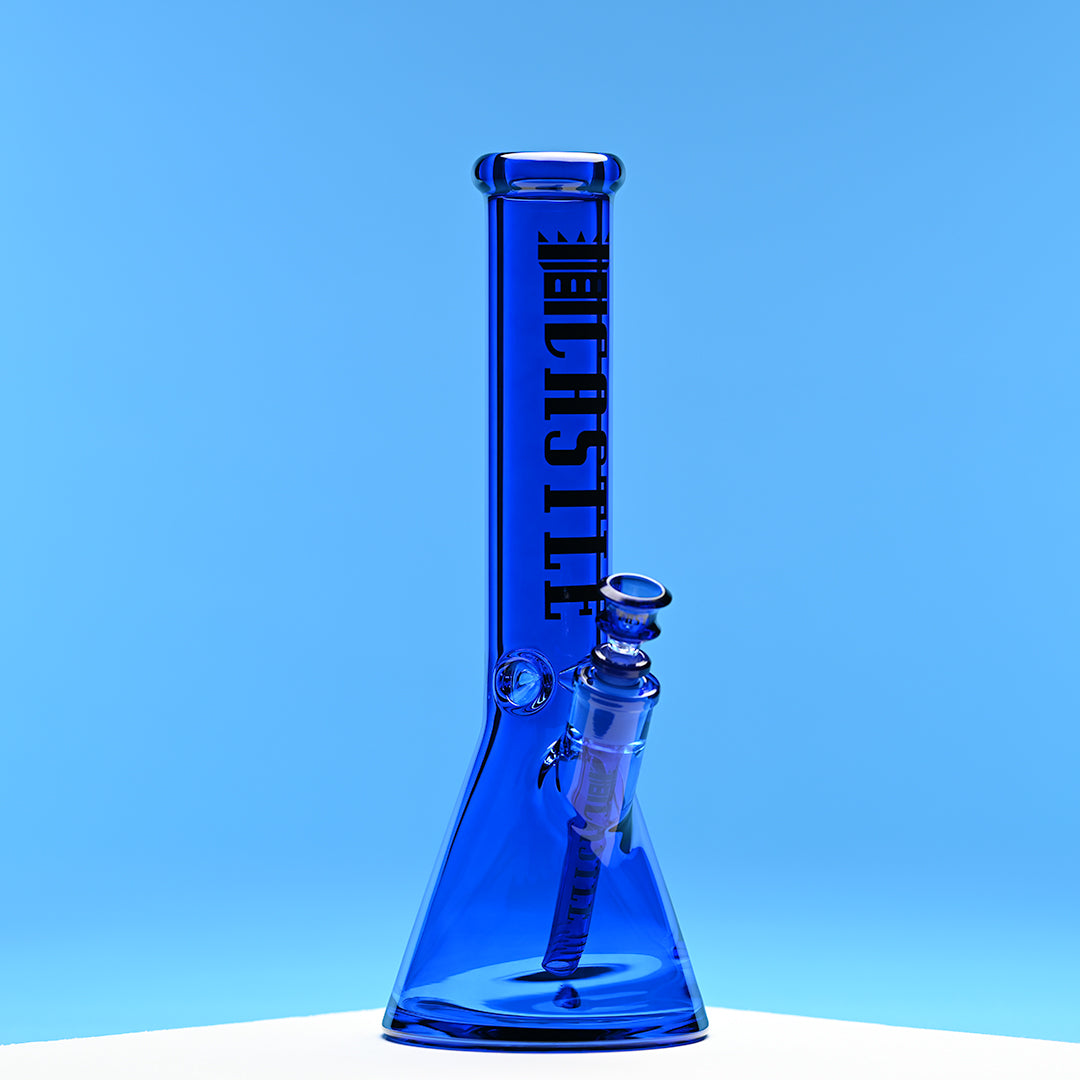 14" Luxe Electroplated Beaker Bong – 7mm Heavy Duty Glass
