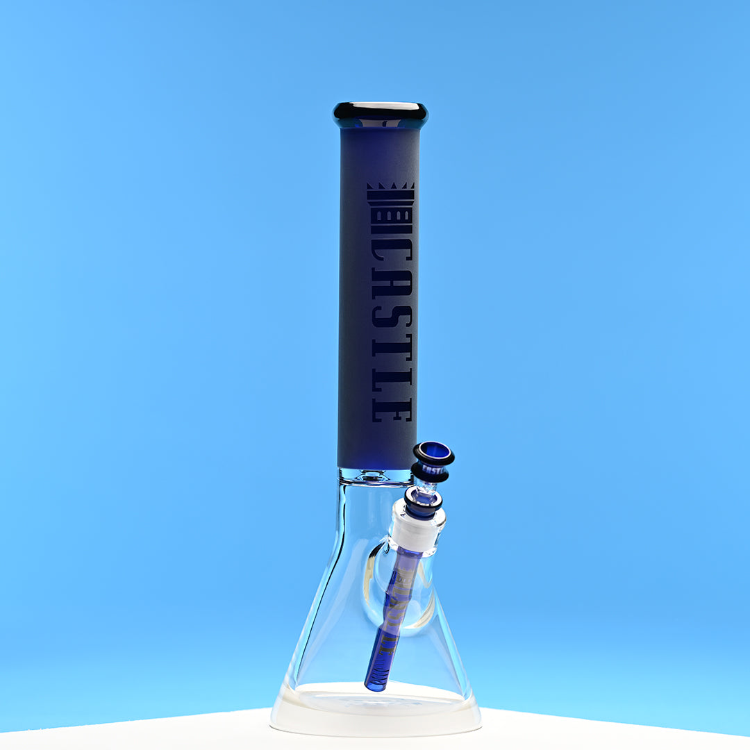 Frosted Tube (16″) Colored Beaker Bong