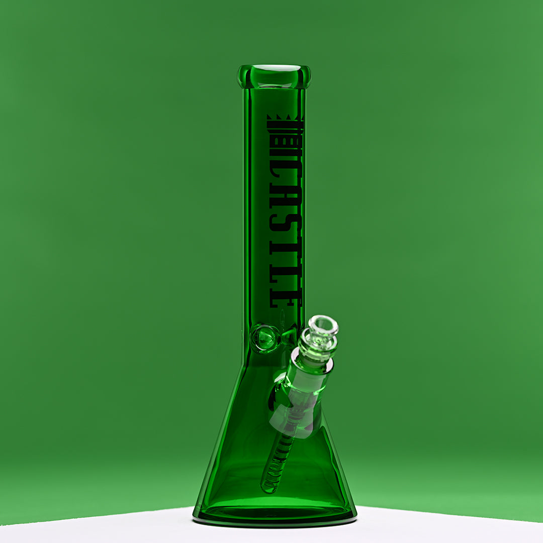 14" Luxe Electroplated Beaker Bong – 7mm Heavy Duty Glass