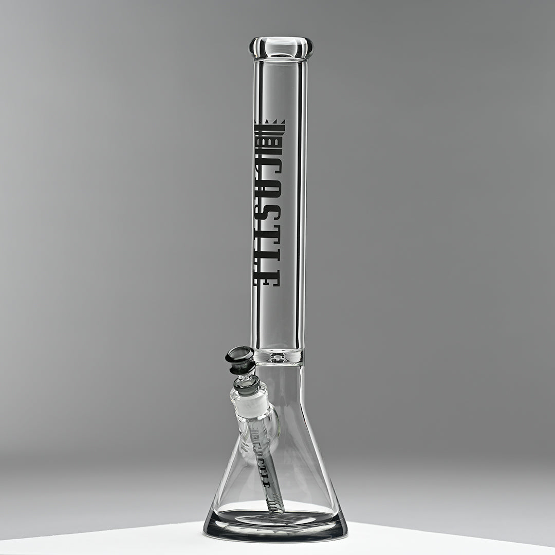 18" Colored Logo Beaker Bong – 9mm Thick Glass