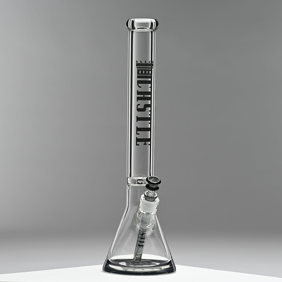 18" Colored Logo Beaker Bong – 9mm Thick Glass