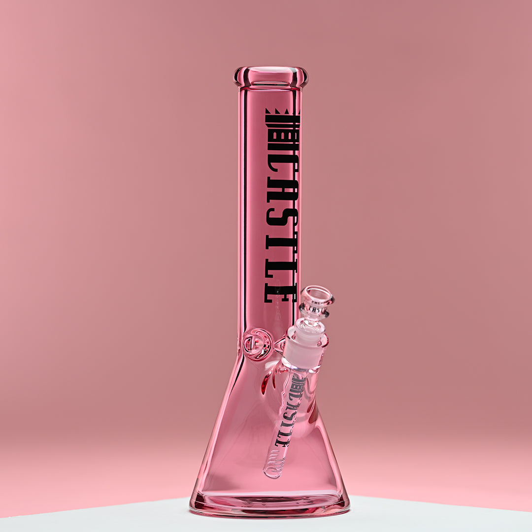 14" Luxe Electroplated Beaker Bong – 7mm Heavy Duty Glass