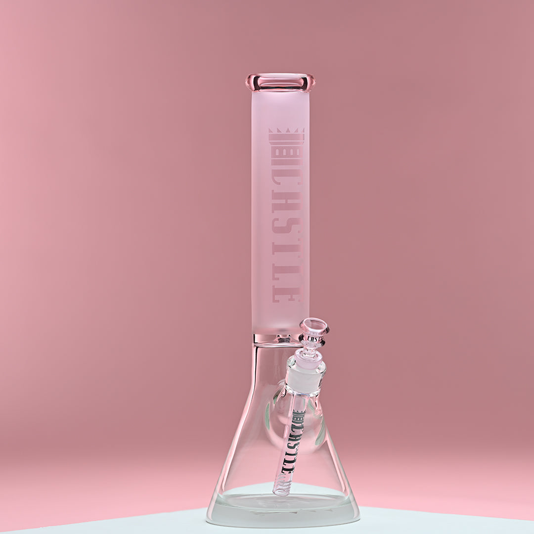 Frosted Tube (16″) Colored Beaker Bong