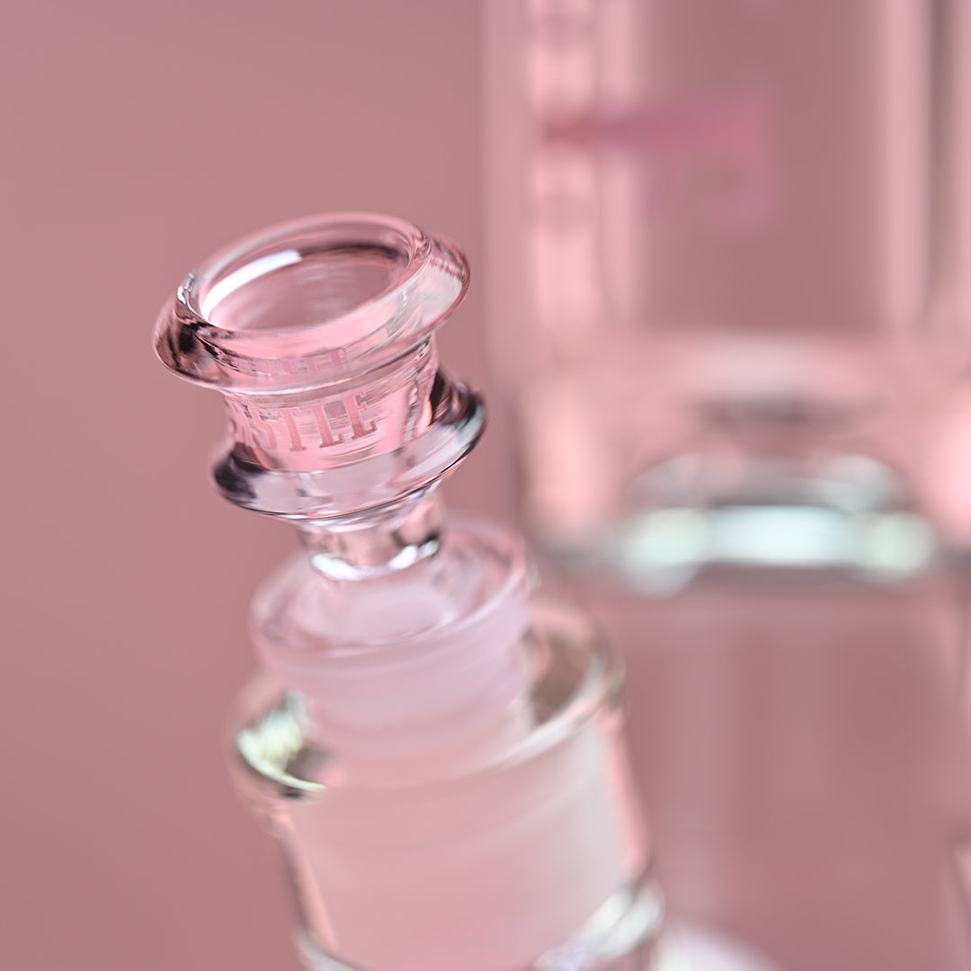 14" Premium Beaker Bong – 9mm Thick Glass with Colored Logo