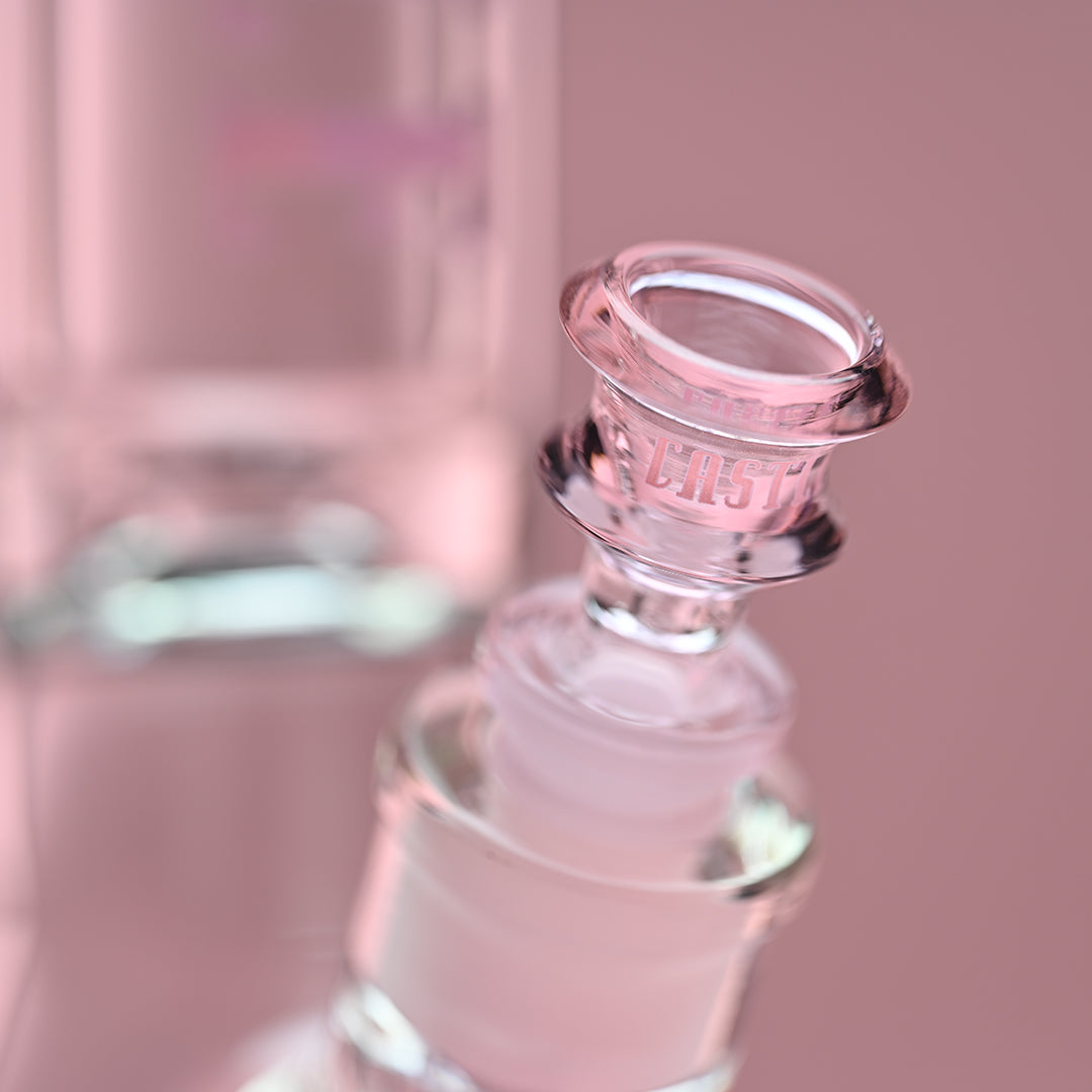 14" Premium Beaker Bong – 9mm Thick Glass with Colored Logo