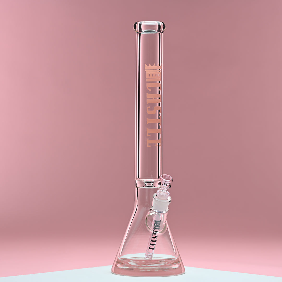18" Colored Logo Beaker Bong – 9mm Thick Glass