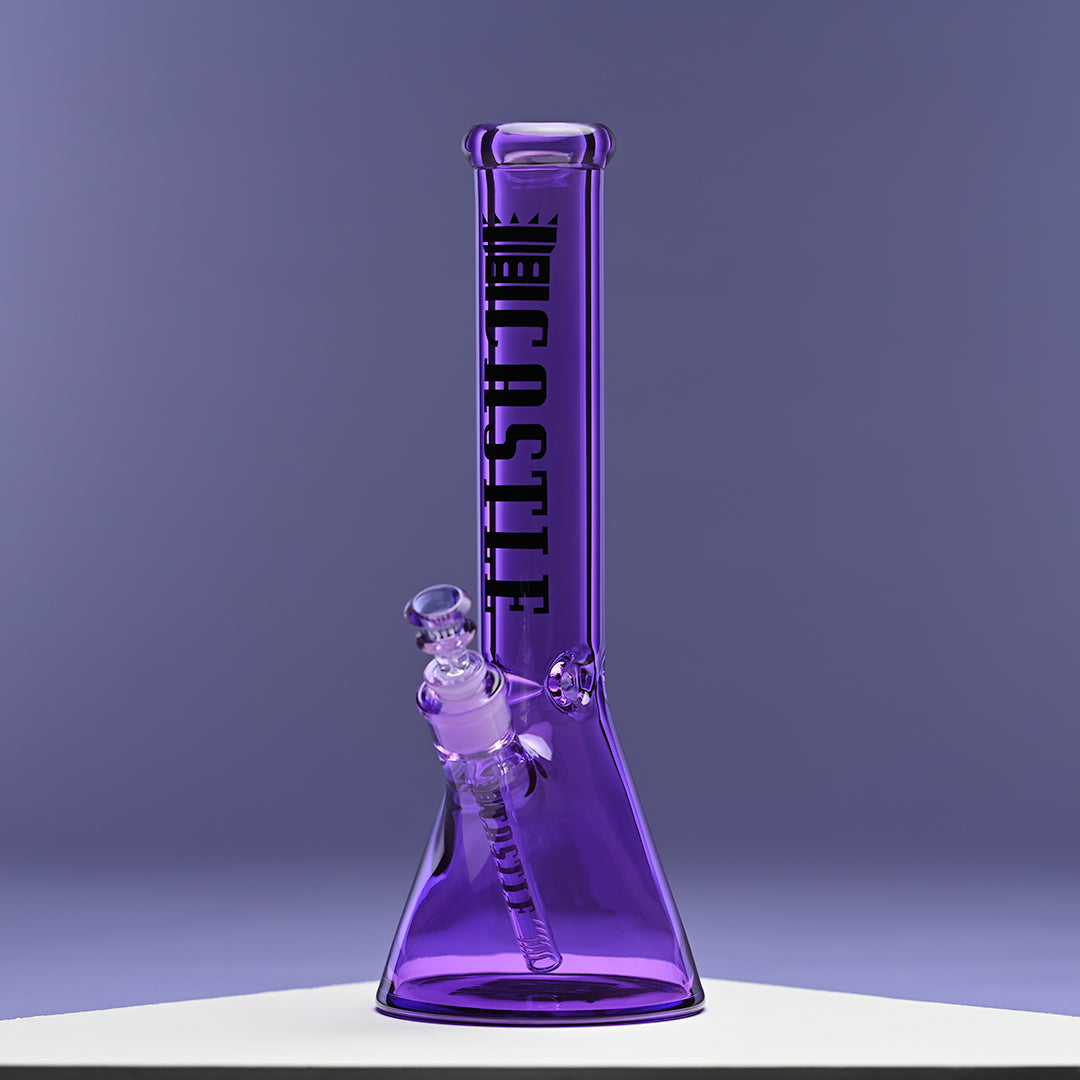 14" Luxe Electroplated Beaker Bong – 7mm Heavy Duty Glass