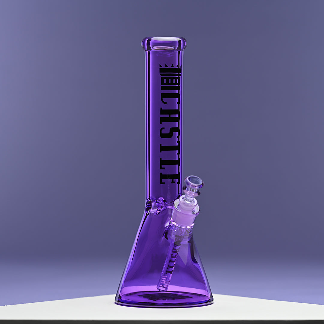 14" Luxe Electroplated Beaker Bong – 7mm Heavy Duty Glass