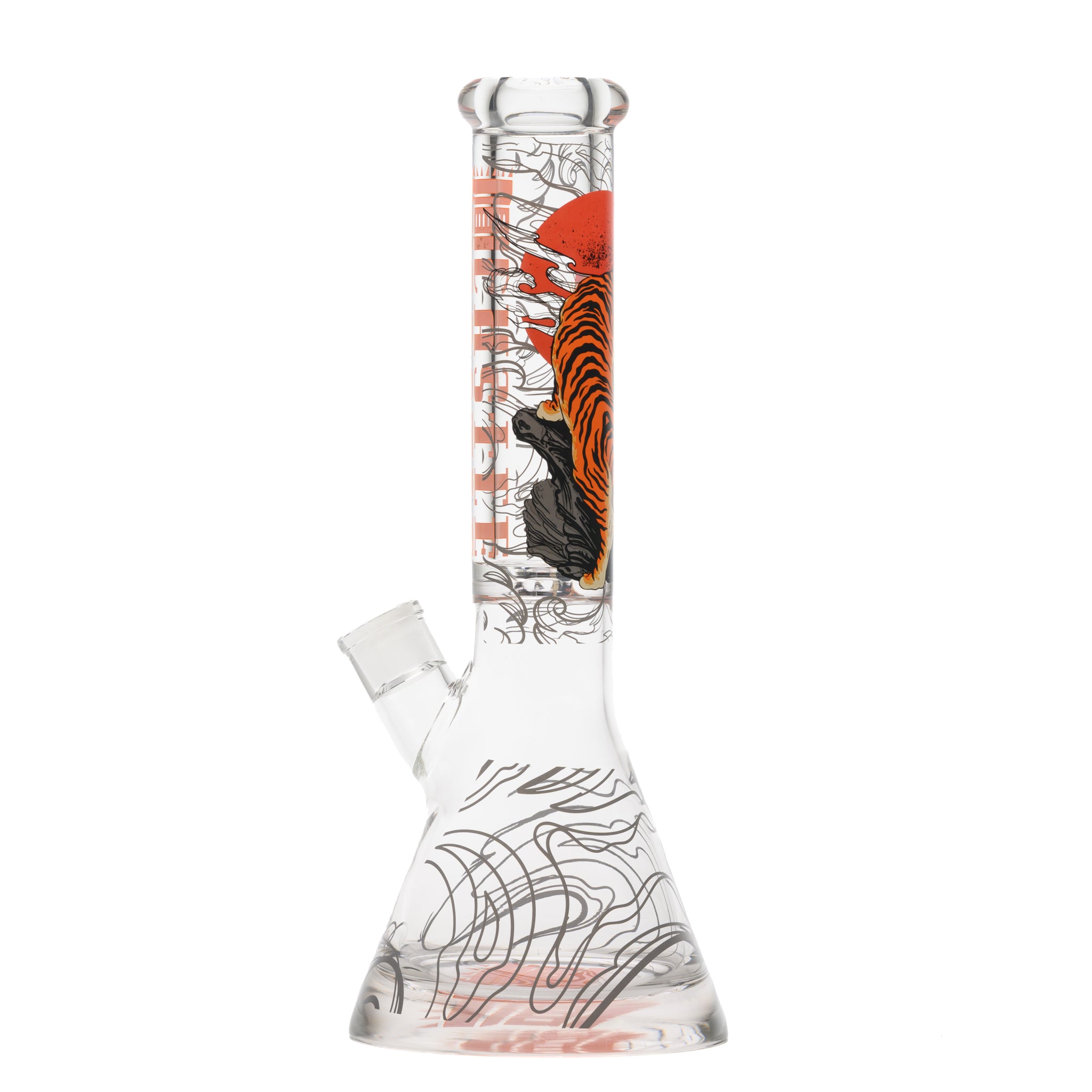 14" Tiger Moon Beaker Bong - 9mm Thick Glass