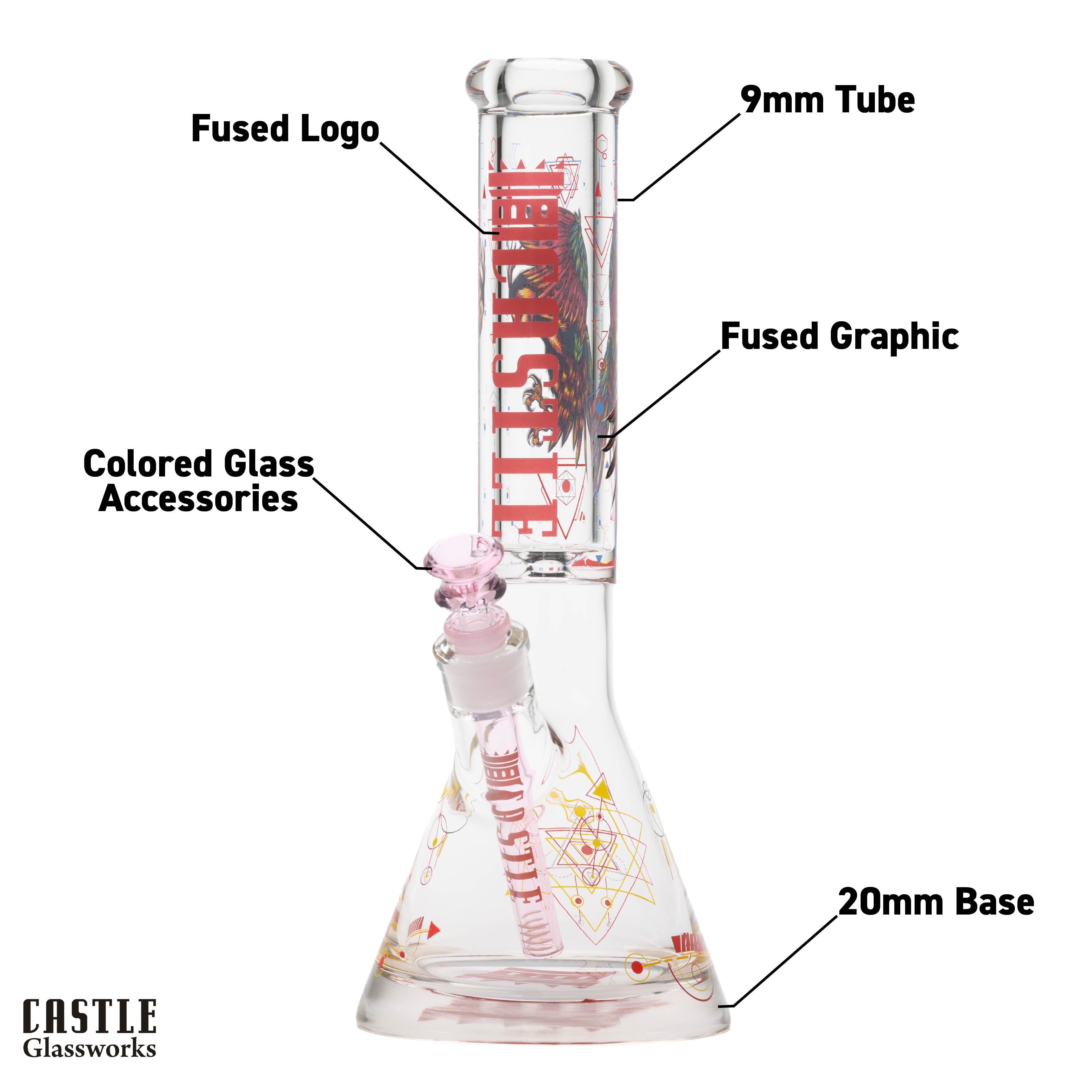 14" Wisdom Beaker Bong - 9mm Thick Glass