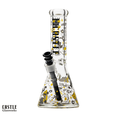12” Kitty Cat Beaker Bong – 9mm Thick Glass