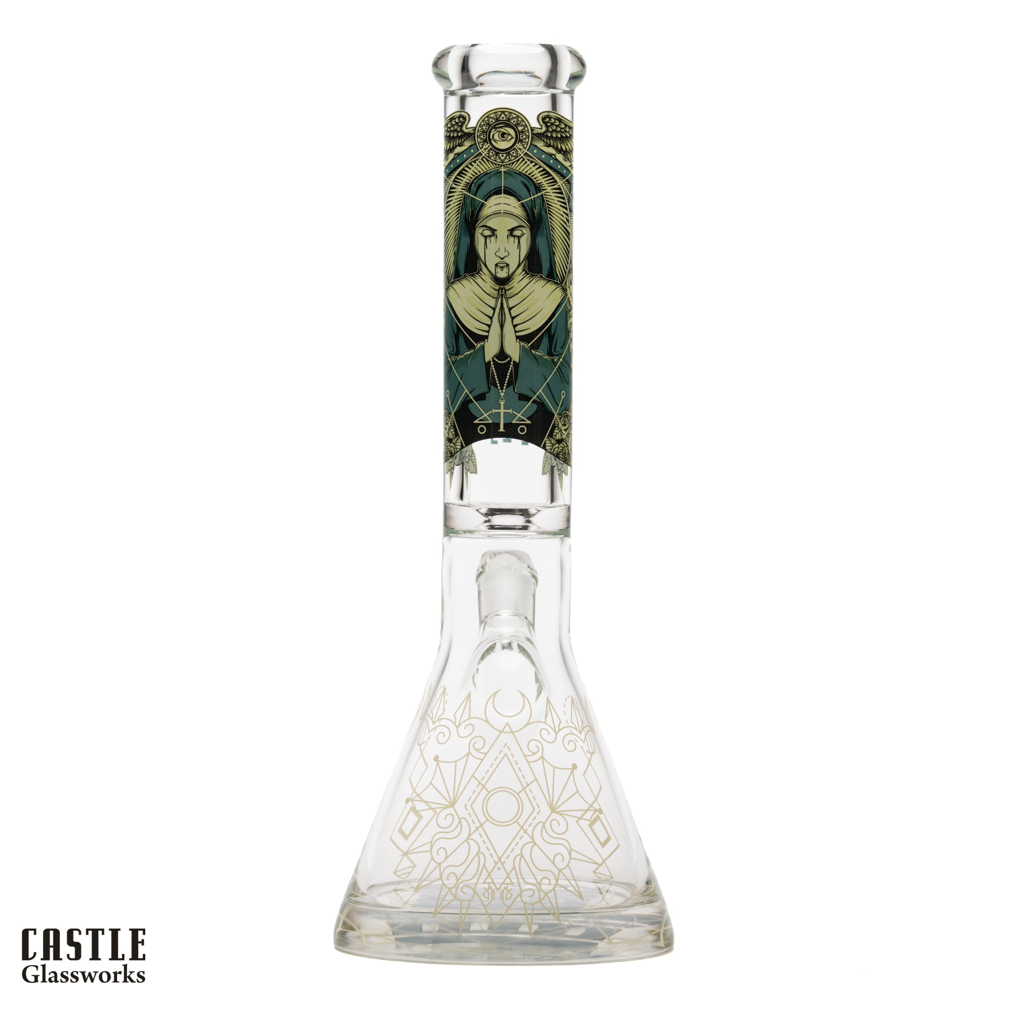 14" Occult Graphic 9mm Beaker Bong