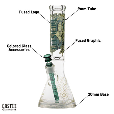 14" Occult Graphic 9mm Beaker Bong