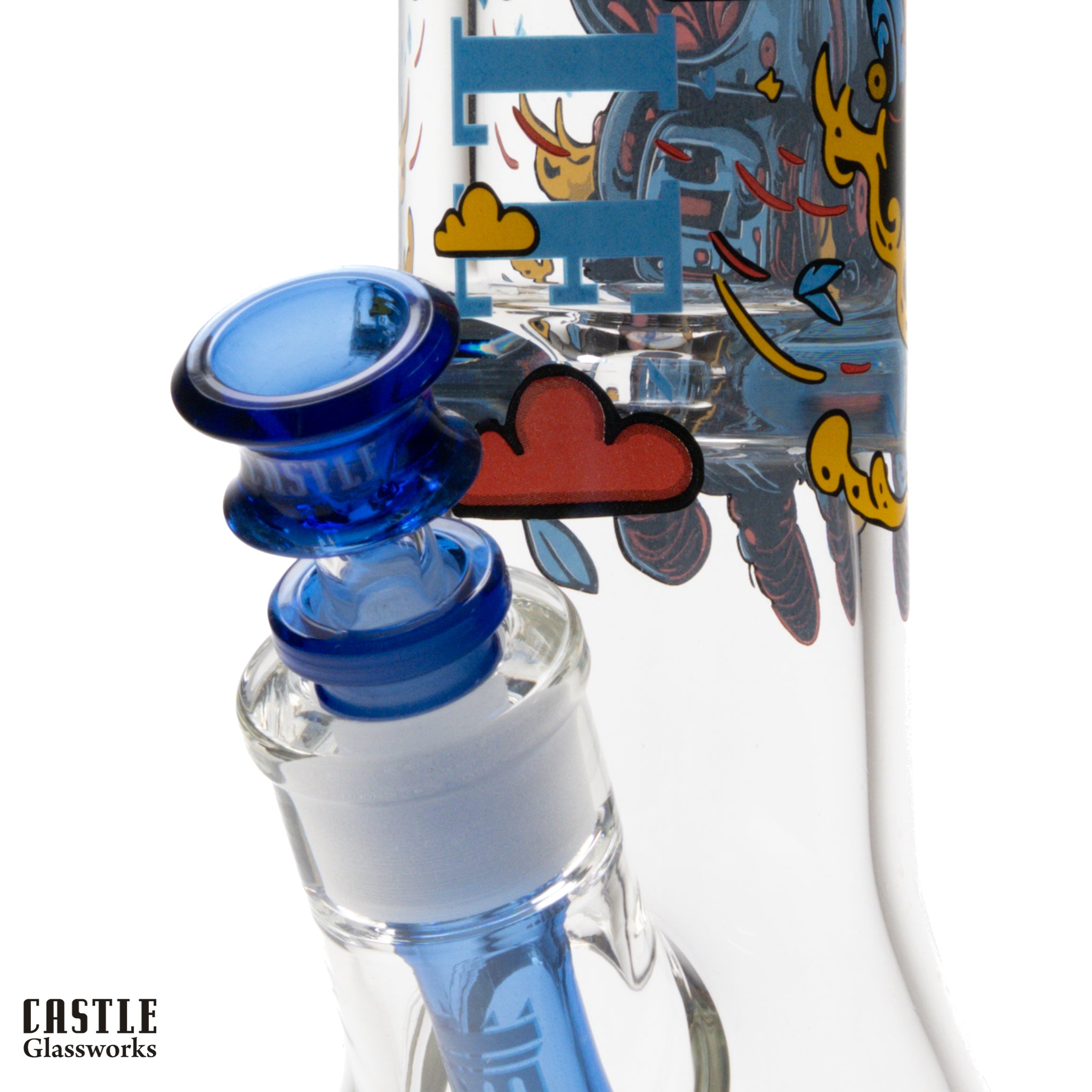 14-Inch Retro Robot Beaker Bong – 9mm Thick Glass