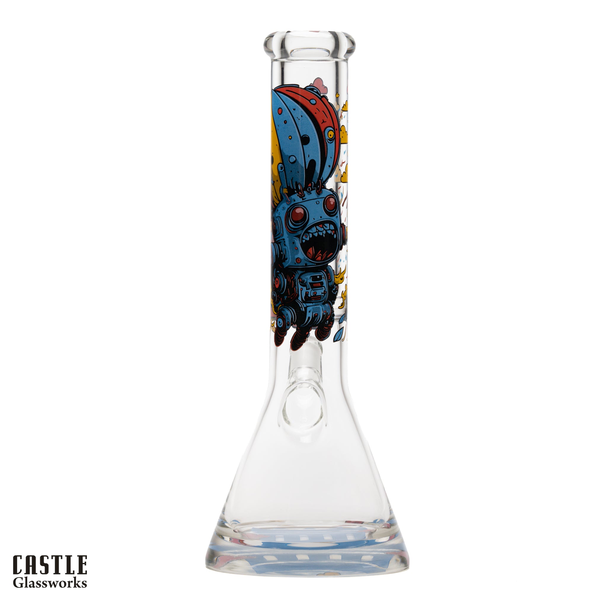 14-Inch Retro Robot Beaker Bong – 9mm Thick Glass