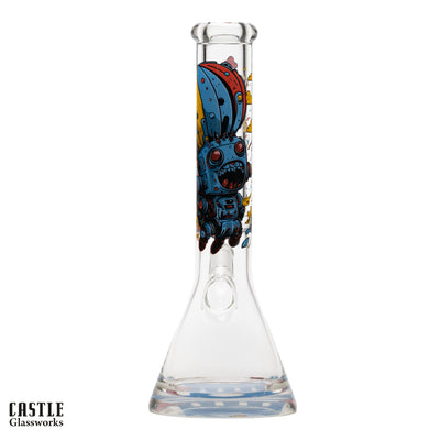 14-Inch Retro Robot Beaker Bong – 9mm Thick Glass