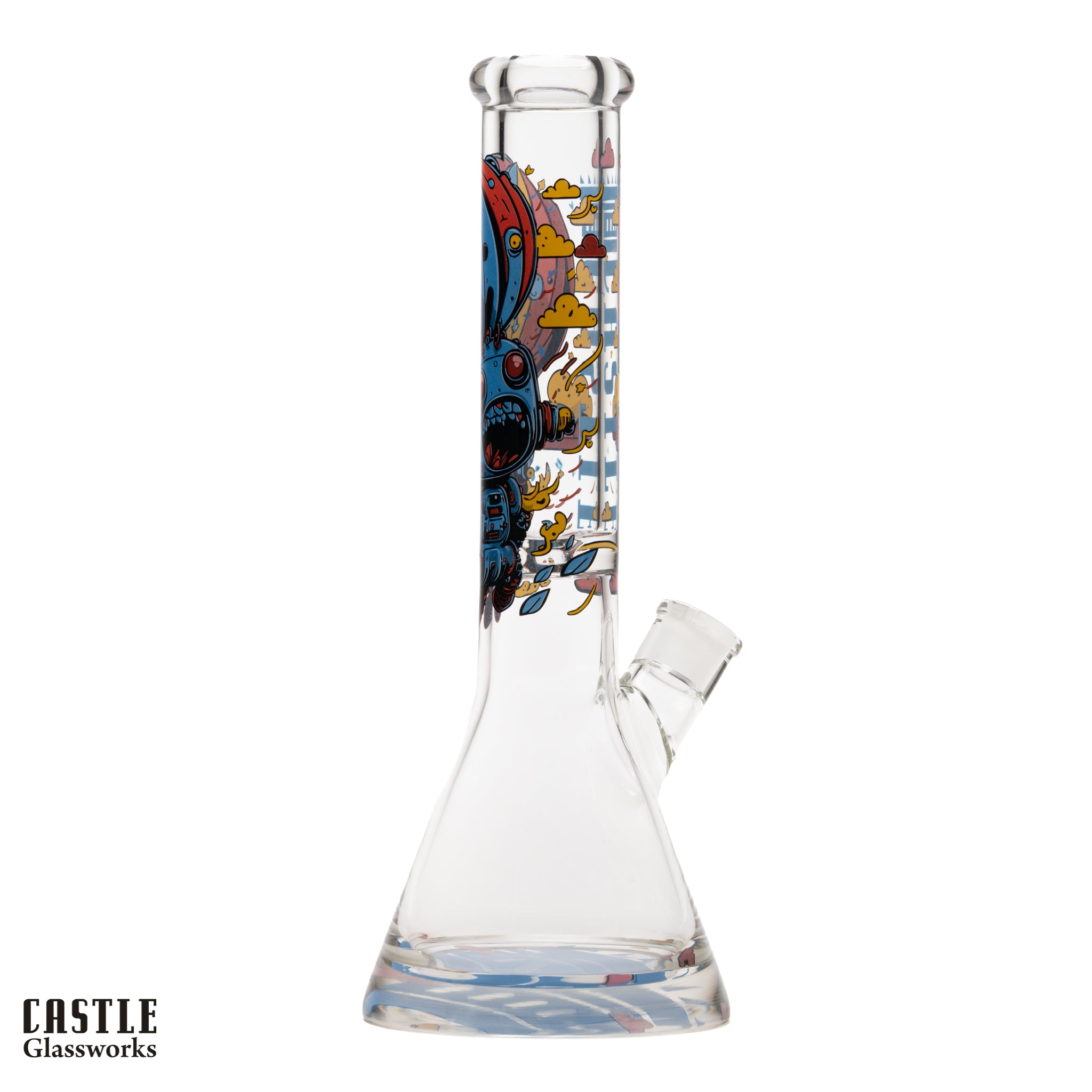 14-Inch Retro Robot Beaker Bong – 9mm Thick Glass