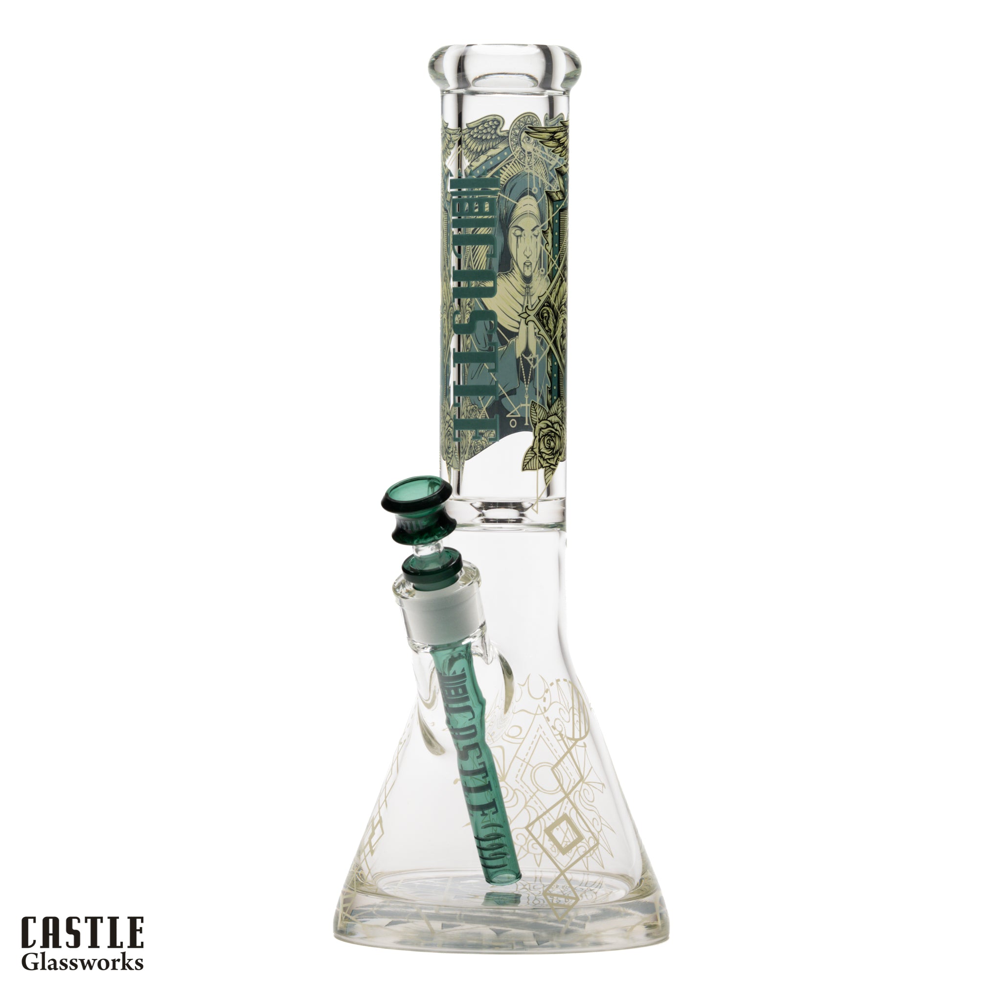 14" Occult Graphic 9mm Beaker Bong