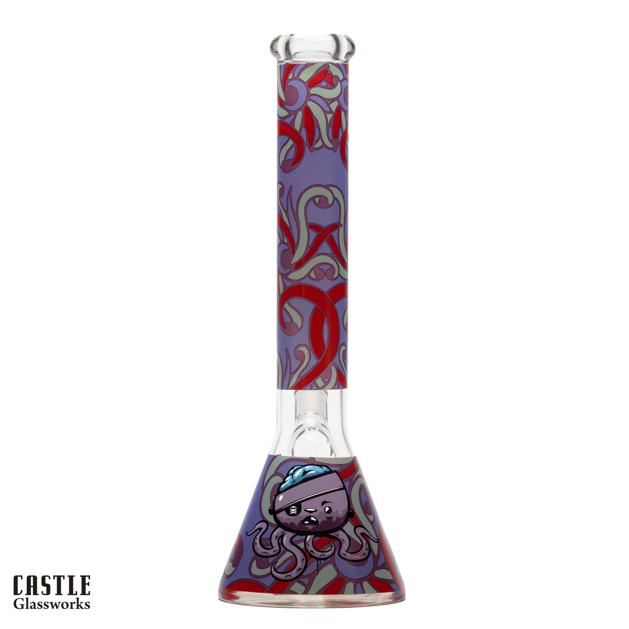 16" Octopus Beaker Bong - 9mm Thick Glass