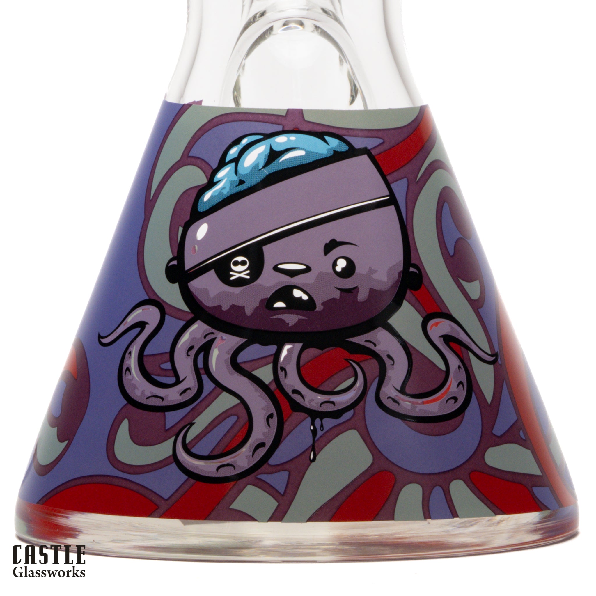 16" Octopus Beaker Bong - 9mm Thick Glass