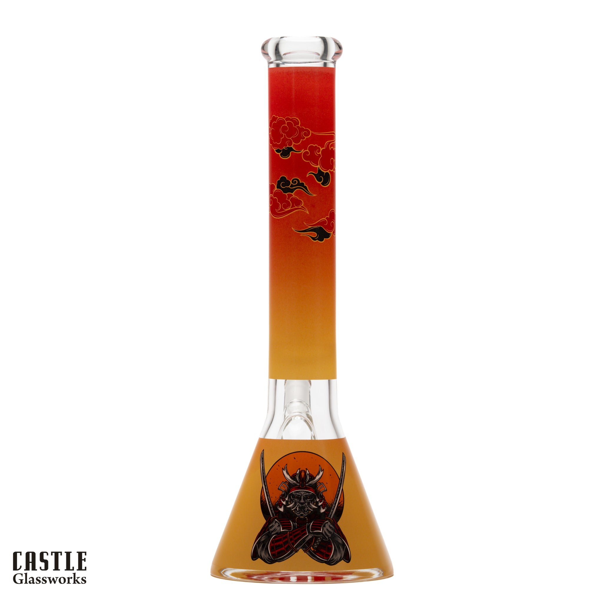 16" Samurai Beaker Bong - 9mm Thick Glass