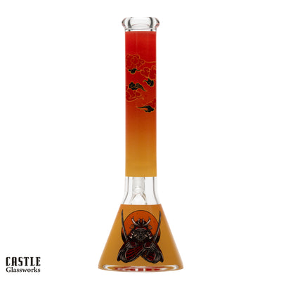 16" Samurai Beaker Bong - 9mm Thick Glass