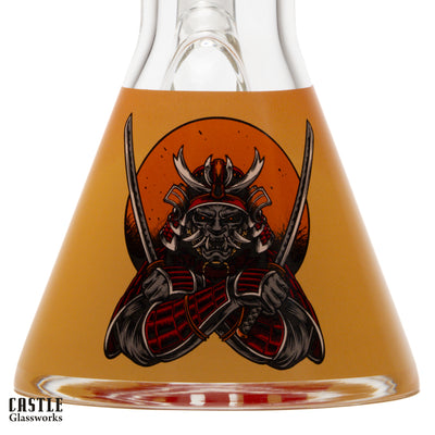 16" Samurai Beaker Bong - 9mm Thick Glass