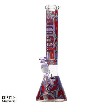 16" Octopus Beaker Bong - 9mm Thick Glass