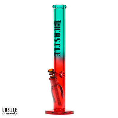 18" Straight Tube Ombre Bong – 9mm Thick Glass