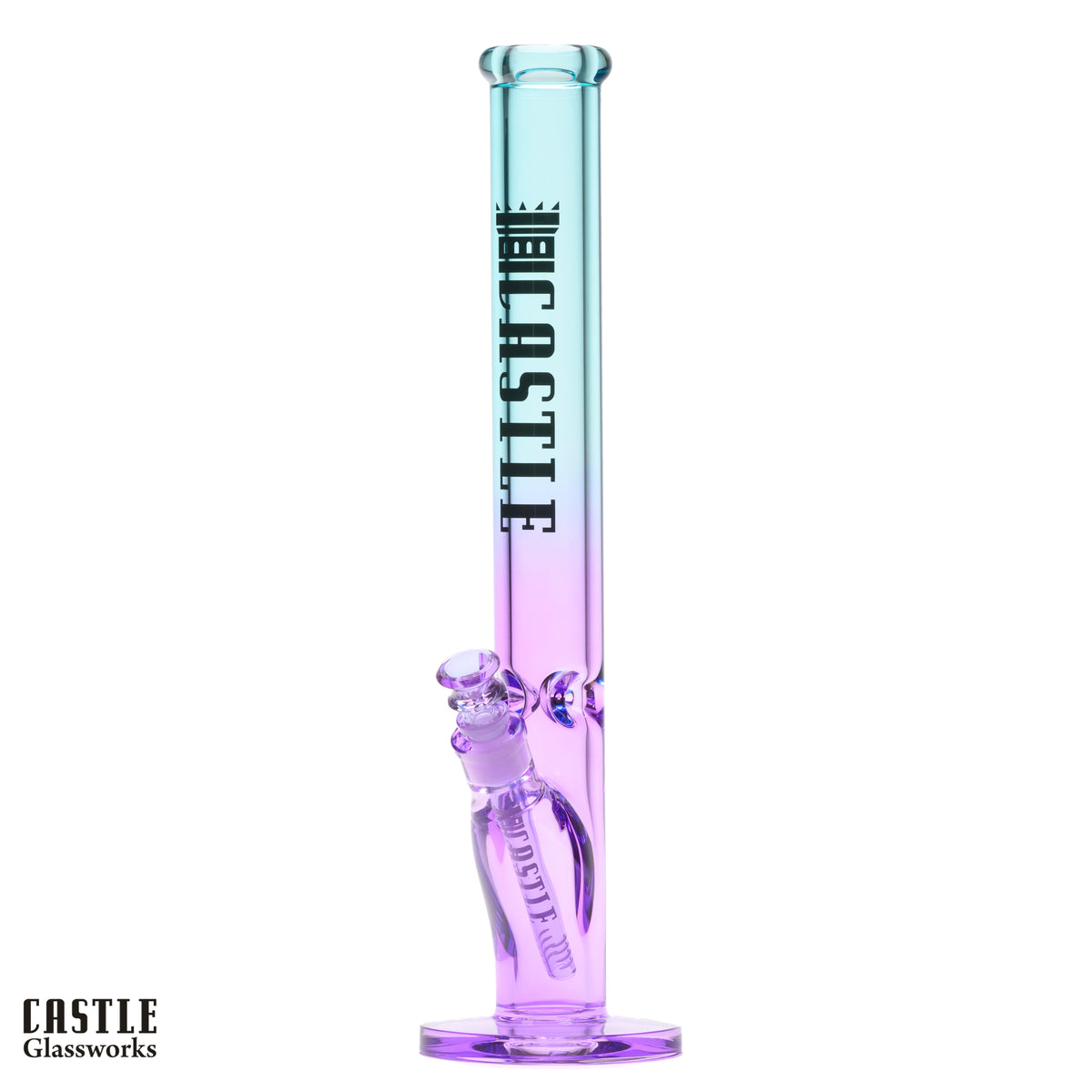 18" Straight Tube Ombre Bong – 9mm Thick Glass