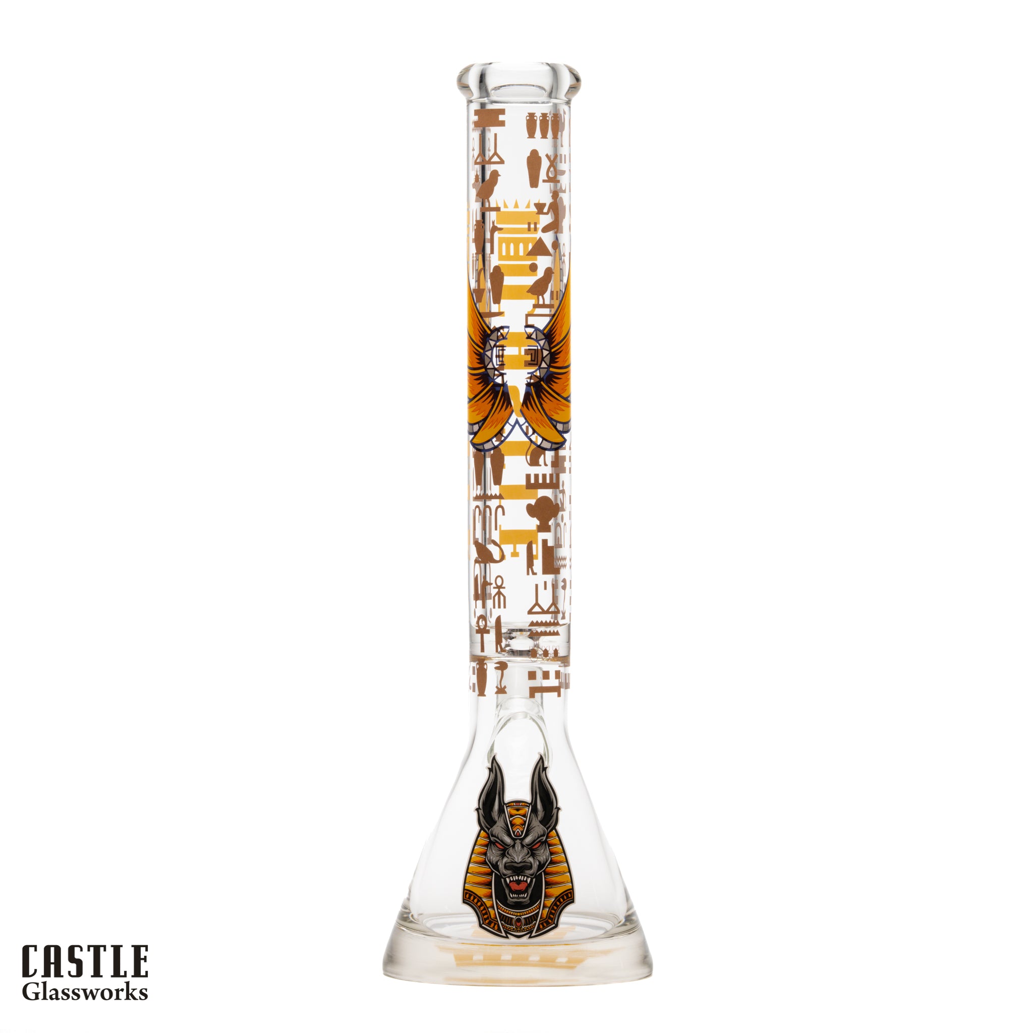 18" Anubis Beaker Bong - 9mm Thick Glass