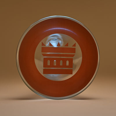 14" 9mm Beaker Bong with Colored Logo