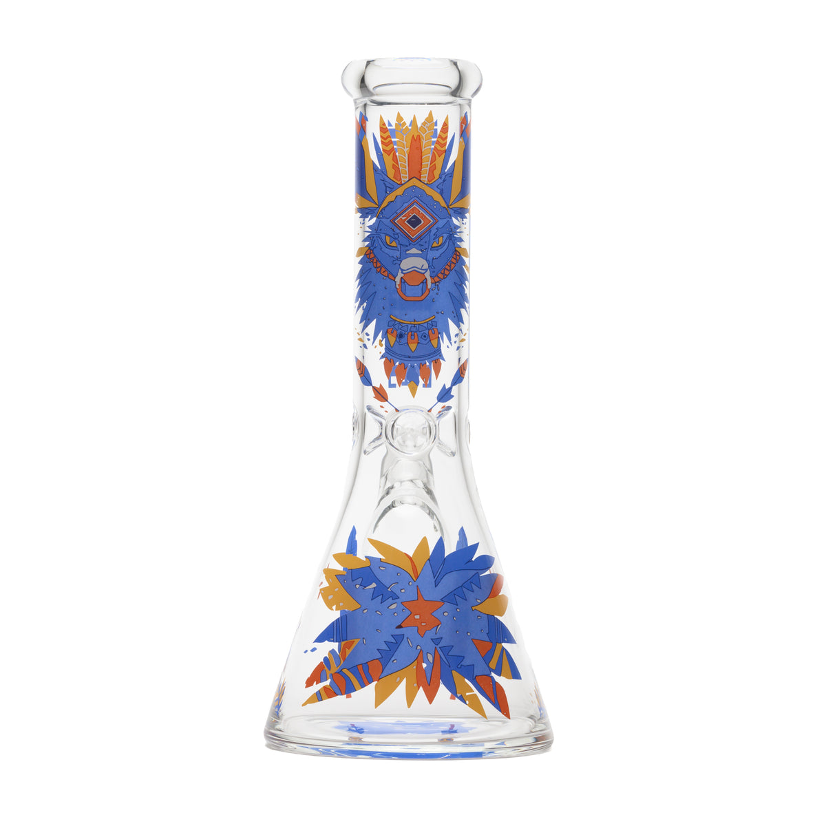 12" Aztec Beaker Bong - 5mm Thick Glass