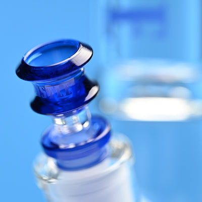 14" 9mm Beaker Bong with Colored Logo