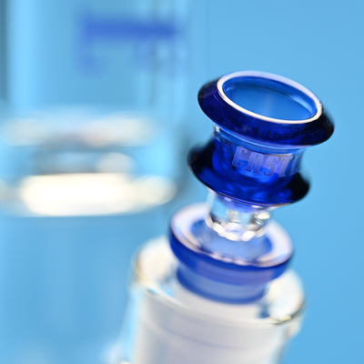 14" 9mm Beaker Bong with Colored Logo