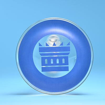 14" 9mm Beaker Bong with Colored Logo