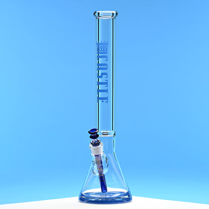 18" Colored Logo Beaker Bong – 9mm Thick Glass