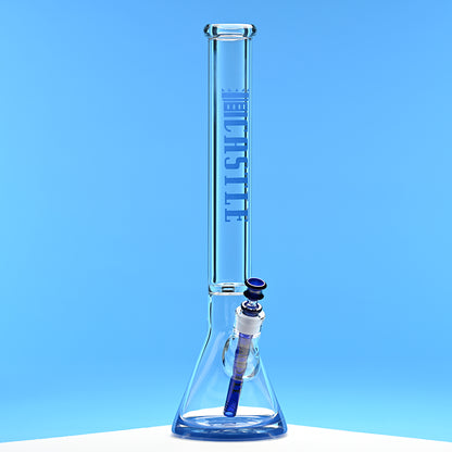 18" Colored Logo Beaker Bong – 9mm Thick Glass