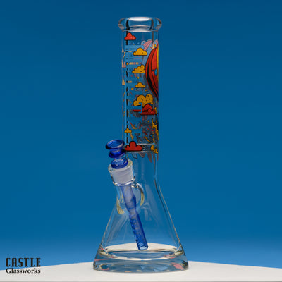 14-Inch Retro Robot Beaker Bong – 9mm Thick Glass