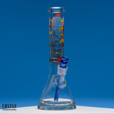14-Inch Retro Robot Beaker Bong – 9mm Thick Glass