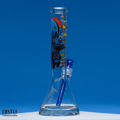 14-Inch Retro Robot Beaker Bong – 9mm Thick Glass