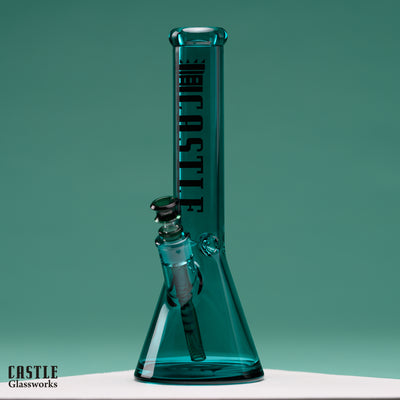 14" Electroplated Beaker Bong – 7mm Heavy Duty Glass