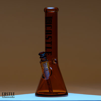 14" Electroplated Beaker Bong – 7mm Heavy Duty Glass