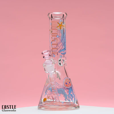 12-Inch Jellyfish Beaker Bong - 9mm Thick Glass